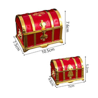 Treasure Chest Jewelry Box Alloy Vintage Jewelry Box Curved Lid