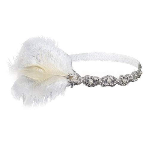 Jazz Age Feather Headband Vintage Design Peacock Feather Headdress 1920s Dancer Headband Jazz Age 1920s Dancer Headpiece