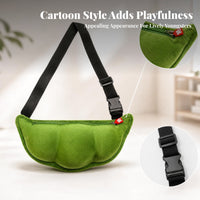 Pea-Pod Shoulder Bag Green Pea Pod Purse Rounded