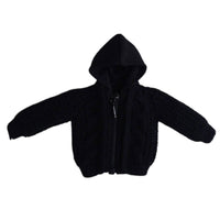 Cropped Doll Cardigan Zip-Front Hooded Doll Jacket