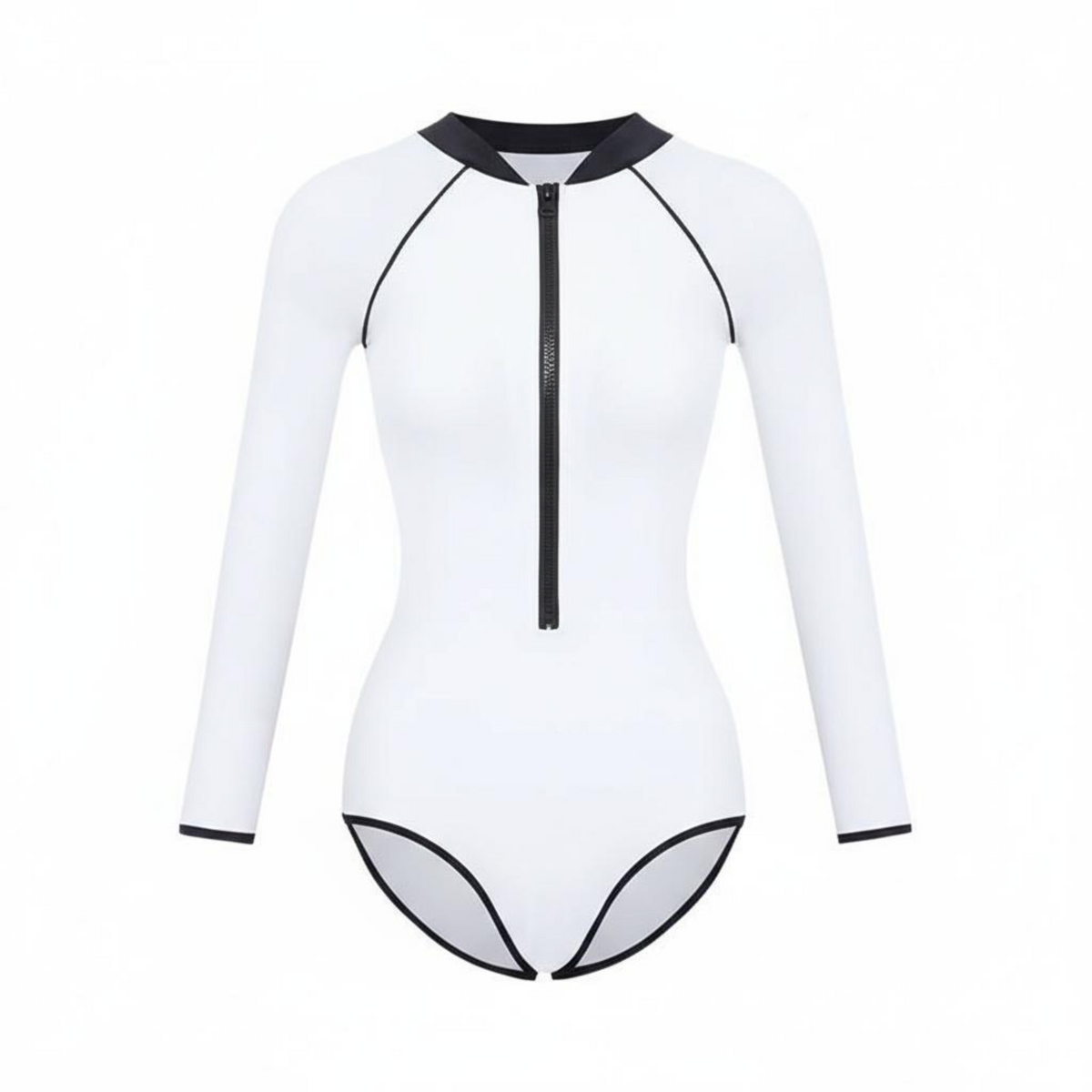 Women's Cream Swimsuit, UPF 50+ Sun Protection