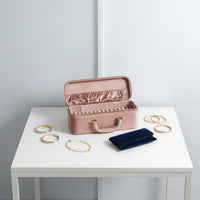 15-Slot Bangle Box Soft Velvet Interior Jade Bangle Storage Box Hard Shell