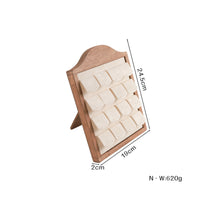 Earring Display Rack Folded Tabs Wooden Earring Stand Curved Top
