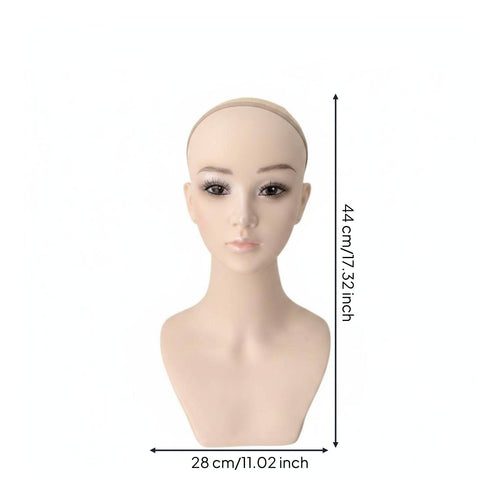 Styling Model Head Versatile Female Head Form PVC for Cosplayers, Studio