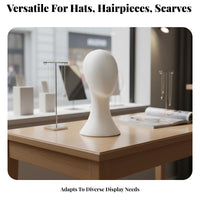 Shoulder Design Pinnable Mannequin Head Stable Base Hat Display Stand Long-Lasting for Cosplayers, Retailers, Retail Shop, Boutique