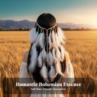 Bohemian Design Hairband Ethnic Inspired Bohemian Feather Headpiece Tribal Hair Accessory Exotic Design for Gathering S
