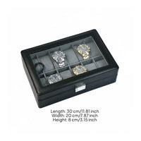 12-Slot Watch Box Dust Protection 12 Slot Watch Box Scratch-Resistant Corners