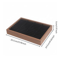 40compartment Bracelet Tray Walnut Grain Bead Bracelet Display Organizer
