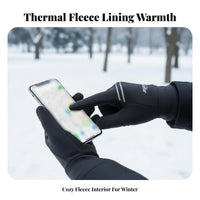 Thermal Cycling Gloves Adjustable Windproof Cycling Gloves Flexible Fit Water Resistant for Cyclists, Motorcycling, Cold Weather