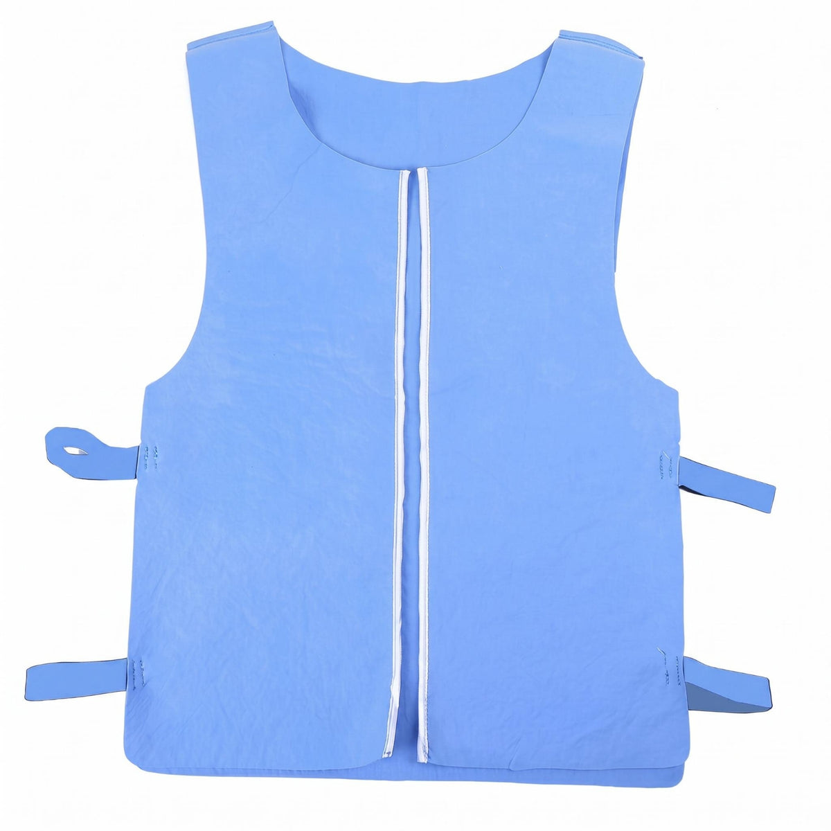 Blue Tie-Front Cooling Vest Rounded Neckline Apparel