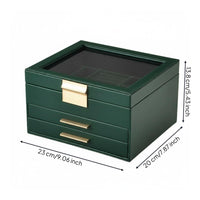 3-Layer Jewelry Box Soft Velvet Lining Storage Item Space Saving