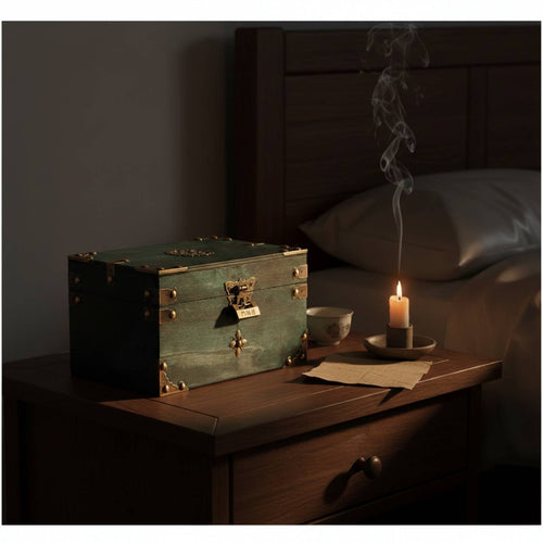 Wooden Jewelry Box Sturdy Wood Construction Chinese Design Keepsake Box Antique Design Treasure Chest Skillfully Made