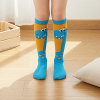 Kids' Dinosaur Knee High Knit Material Resistant Cartoon Dinosaur Tube Socks Breathable for Children, Little Ones