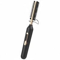 Electric Heated Hair Comb Handheld Hair Straightener Comb Matte Black