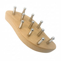 Wooden Gua Sha Comb with Steel Pins Portable Gua Sha Comb Rounded for Home