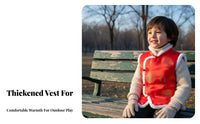 Kids Tang Suit Vest, Thickened, New Year, Christmas, Performance, Unisex