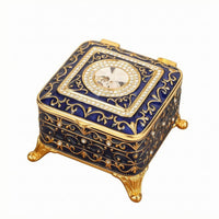 Decorative Jewelry Box Faceted Ornament Decor Item Fitted Lid