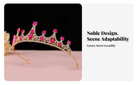 Crystal Birthday Tiara Sparkling Crystal S Crystal Princess Crown Crystal Tiara Jeweled Regal Gathering Crown for Wedding