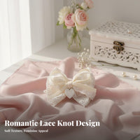 Duckbill Hair Fastener Sweet Look Floral Knot Hairpin Lace Knot Hair Fastener Versatile Cute Design for Girls, Informal Outings
