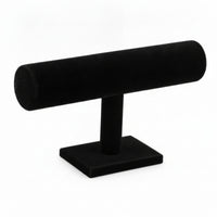 T-Shaped Bar Jewelry Display textileCovered Accessory Storage Stable