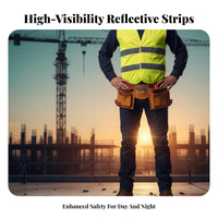 Reflective Safety Vest Lightweight High Visibility Safety Vest Workwear Breathable Quick-Drying for Cyclists, Nighttime, Cycling