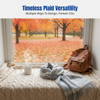 Plaid Scarf, Faux Cashmere, New for 2025, Warm Autumn Winter, Korean Style, Student, Couple, Versatile Neck Wrap