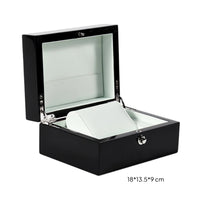 Wooden Watch Gift Box Vintage Design Lacquered Wood Watch Box Accessory Organizer Push-Button Clasp for Men