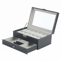 PU Leather Jewelry Box Clasp Closure Double-Layer Jewelry Box