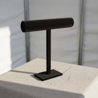 T-Shaped Necklace Stand Tall Design Black Jewelry Display Stand Elegant