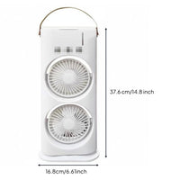 Oscillating Function USB Air Cooler Humidifier 3 Speed Settings Portable Misting Fan Compact Design for Office, Bedroom, Dorm Room