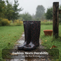 Wear-Resistant women's Knee-High Rain Boots Long-Lasting Tall Rain Boots All-Season for Gardeners, Adults, Wet Work Environments, Gardening