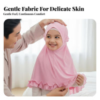 Frill Hem Lace Hijab, Malay Sheer Fabric, Girls Headscarf, Middle East, Saudi Style
