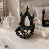 Cathedral Jewelry Dish Aesthetic Home Decor Gold Trim