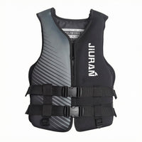 Neoprene Life Jacket Black and Gray Buoyancy Support Vest Range of Motion