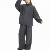Children's Fleece Lined Sweatshirt Set, New Year Edition, Soft, Gentle on Skin, Pullover & Pants, Autumn Winter
