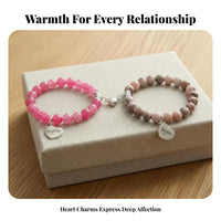 2 Pieces Attractive Couple Bracelet Set Romantic Gift Heart Attraction Bracelet