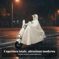 Electric Scooter Raincoat Windproof Electric Scooter Rain Poncho for Commuting