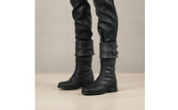 1/6 Scale Long Boots Tall Shaft laced Boots Dark Finish Footwear
