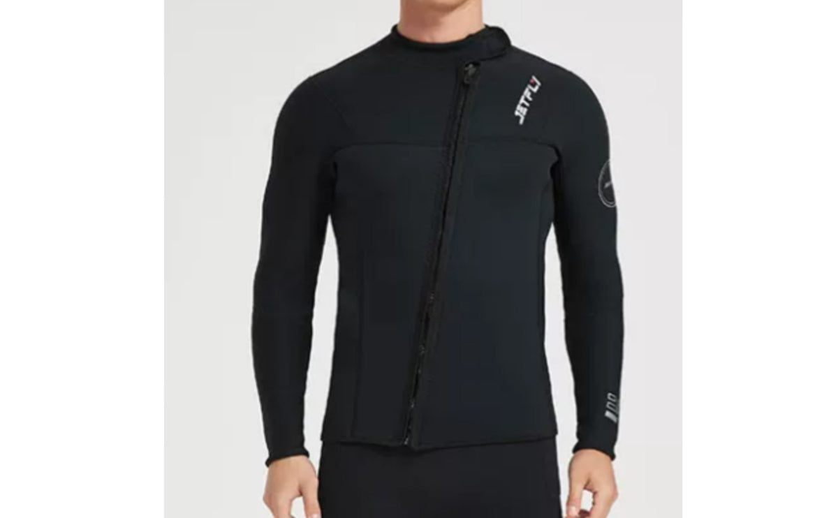 Front Zip Wetsuit 5 Mm Thick Mm Thick Long Sleeve Neoprene Jacket Quick-Dry