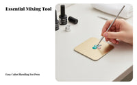 Square Polish Mixing Plate Japanese Design Nail Polish Mixing Plate Reusable Easy to Clean for Cosmetics Studio, Home