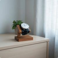 Wooden Watch Display Stand Padded Storage Piece Soft Cushion