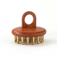 Massage Comb with Finger Loop Ergonomic Wooden Meridian Comb Long-Lasting