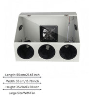 Polishing Guard Box Sleeve Ports Grinding Enclosure Box Hinged Lid