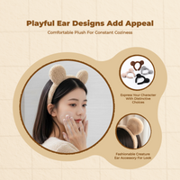 Soft plush teddy ear headband for kids, girls, parties