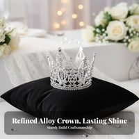 Small Queen Tiara Elegant Design Alloy Crown Cake Decoration Mini Crystal Crown Sparkling Gold Crystal Tiara Versatile