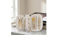 Double-Layer Jewelry Case Padded Travel Jewelry Organizer Compartmented