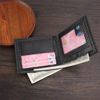 Bifold Carbon Fiber Wallet ID Window Men's Bifold Wallet