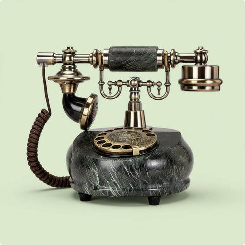 Jade-Tone Wireless Phone Decorative Piece Retro Tabletop Telephone