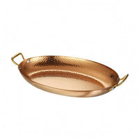 Hammered Stainless Steel Serving Pan Shallow Hammered Serving Pan Lustrous Finish