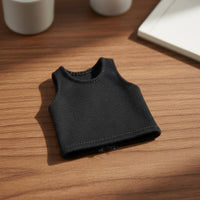1/12 Scale Doll Vest Loose Fit 6 Inch Figure Tank Top Base Layer Miniature Sleeveless Shirt for Hobbyists, Toy Photography, Dioramas